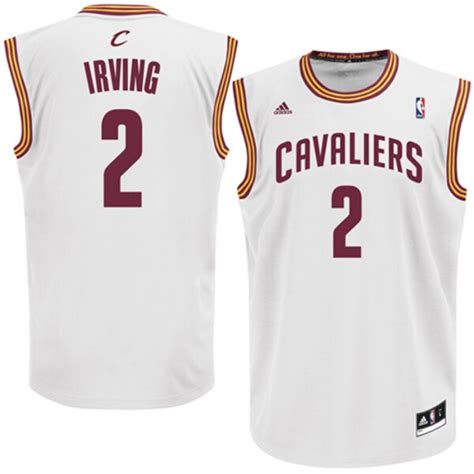 Mens Cleveland Cavaliers Kyrie Irving adidas White Replica Home Jersey ...