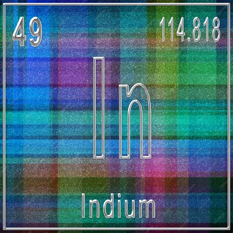 Premium Photo | Indium chemical element sign with atomic number and ...