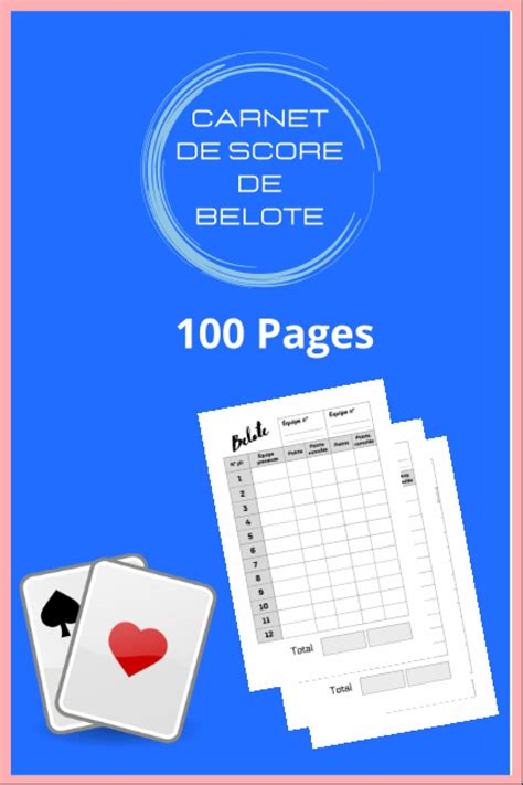 Belote Carnet De Score Pages Carnet De Scores Pour La Belote