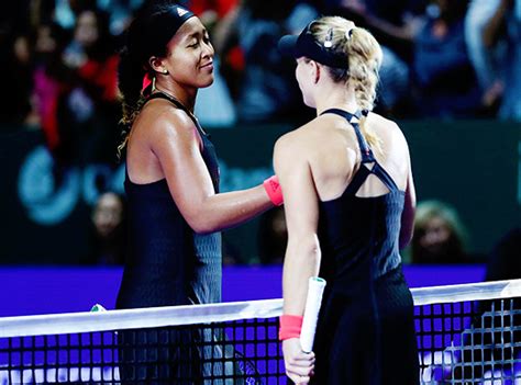 Angiekerber Naomi Osaka Of Japan Shakes Hands With Angelique Kerber Of