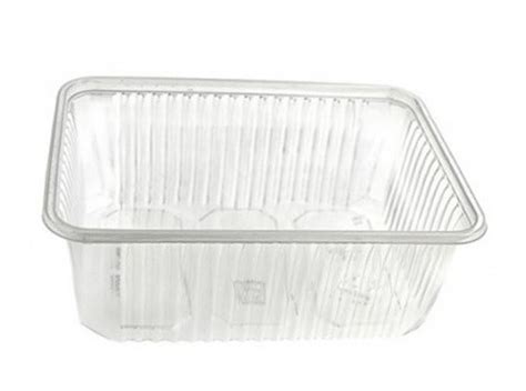 Rectangular Plastic Food Container Ml Pp Clear Disposable