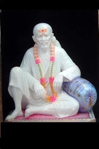 White Hindu Shirdi Sai Baba Murti From Marble For Worship Size Min