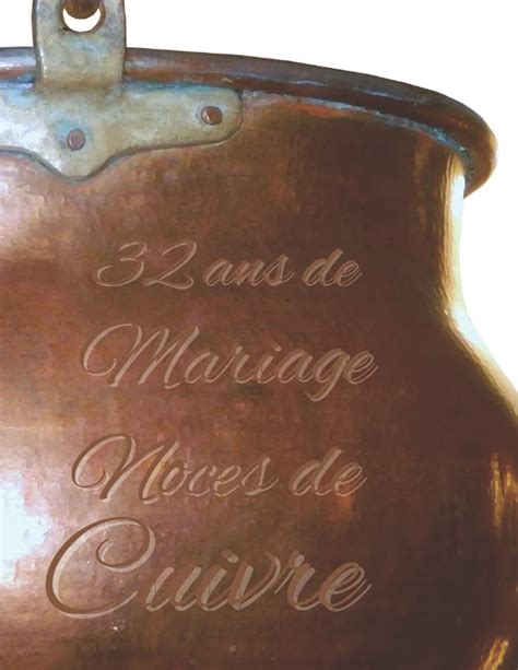 Buy 32 Ans De Mariage Noces De Cuivre Cadeau Pour 32 Ans De Mariage