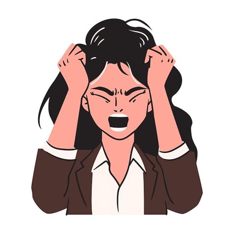 stressed face vectors illustrations