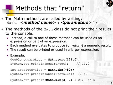 Ppt Java Math Class Methods And Returns Examples Included Powerpoint