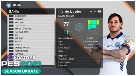 PES 2021 PATCH BMPES 8 5 FACES DE TODOS OS JOGADORES DO BAHIA YouTube