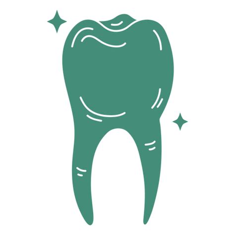 Design Png E Svg De Dente Verde Com Brilhos Para Camisetas