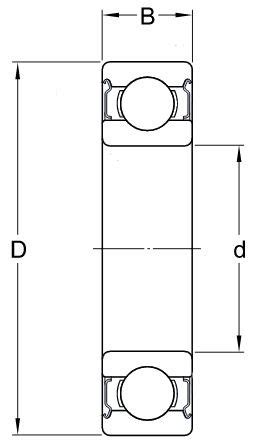 R Zz Bkl Brand Shielded Deep Groove Ball Bearing Inside X