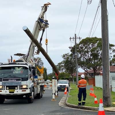 Private Power Pole Replacement Perth P Herman Co