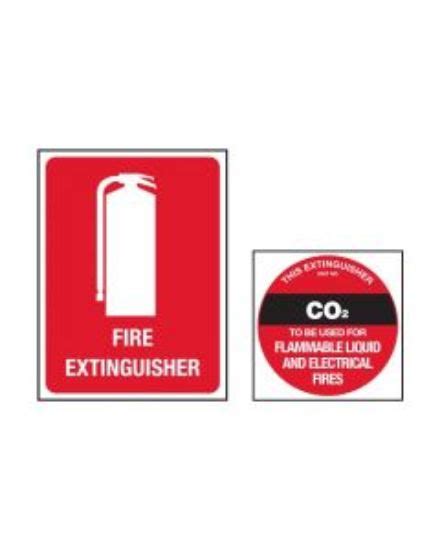 Yalanji Supplies Fire Extinguisher Sign Kit Co2