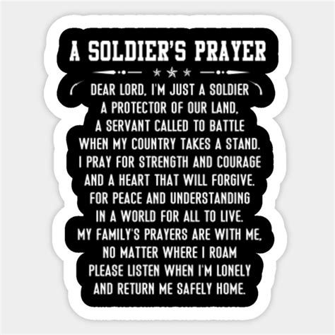 A Soldiers Prayer Im Just A Soldier A Protector Of Our Land Us