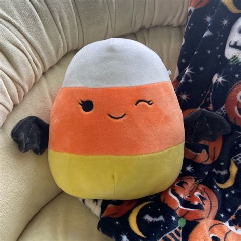 Squishmallows Toys Squishmallow Casey The Candy Corn Bat 8