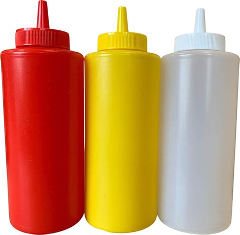 Ketchup Mustard And Clear Bpa Free Food Prep Set Of 3