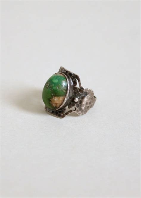 Vintage Turquoise and Sterling Silver Ring - Raleigh Vintage