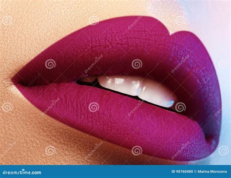 Purple Lipstick Lips