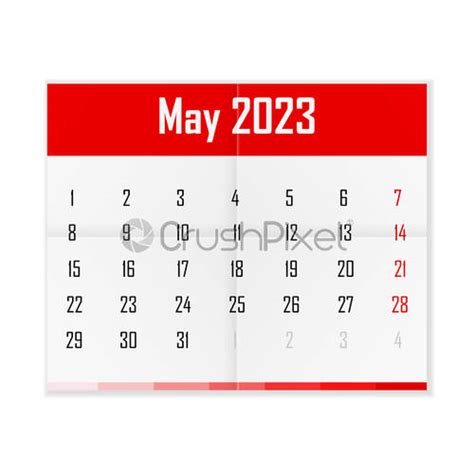 Calendar May 2023 - stock vector 5444772 | Crushpixel