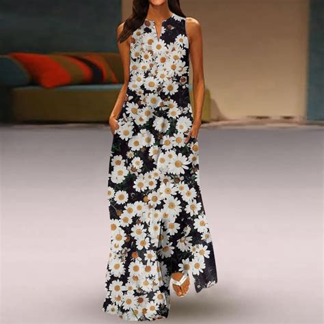 Dadaria Summer Dress Women White Sleeveless Slip Dresses Long Loose Spaghetti Dresses Floral