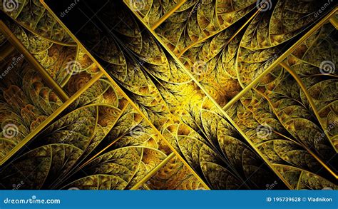 Fondo De Arte Fractal Abstracto En Geometr A De Espacio De Ilustraci N