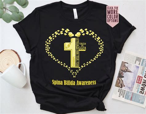 Christian Spina Bifida Awareness Shirt Heart Yellow Ribbon Etsy