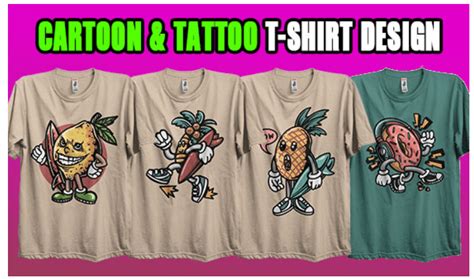 Cartoon T Shirt Design Bundle Fully Updated Print Ready And