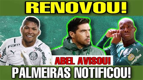 OFICIAL NOVO CONTRATO ACERTADO PALMEIRAS EMITE NOTA ABEL AVISOU E