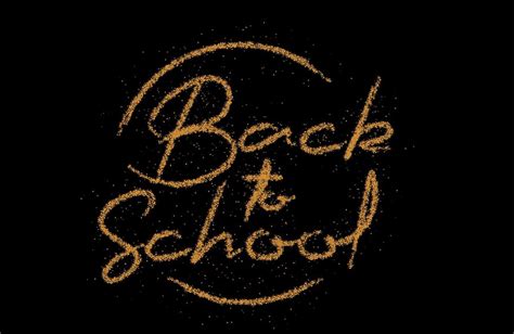 Premium Vector Back To School Calligraphic Modern Particle Font Style