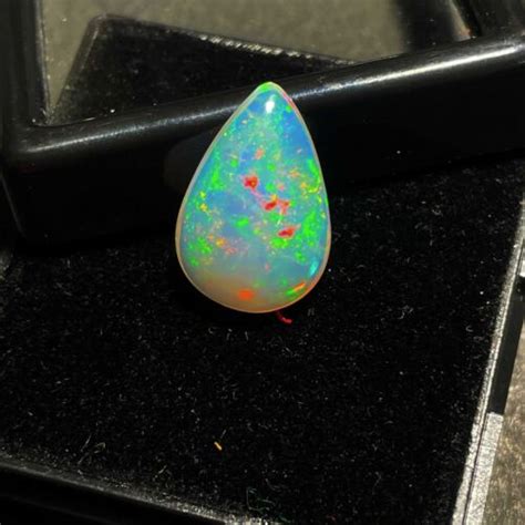 Natural Ethiopian Opal Pear Welo Fire Cabochon Loose Gemstone 11 5X17