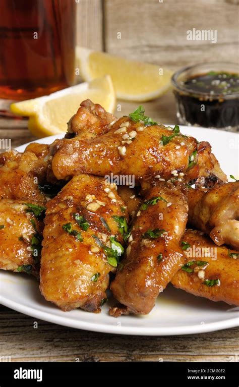 Fried Chicken Wings Stock Photo Alamy