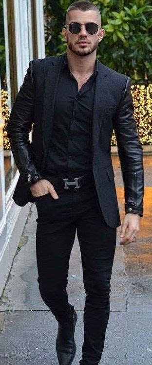 Be On Trend With These All Black Outfits Mens Fashion Blazer Mens