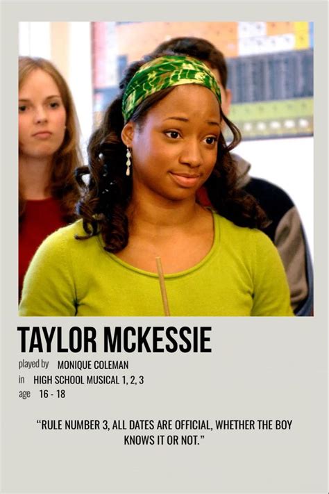 Elegant Polaroid Character Poster of Taylor McKessie