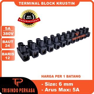 Jual Terminal Krustin Mm Ampere Hitam Klustin Blok Shopee Indonesia