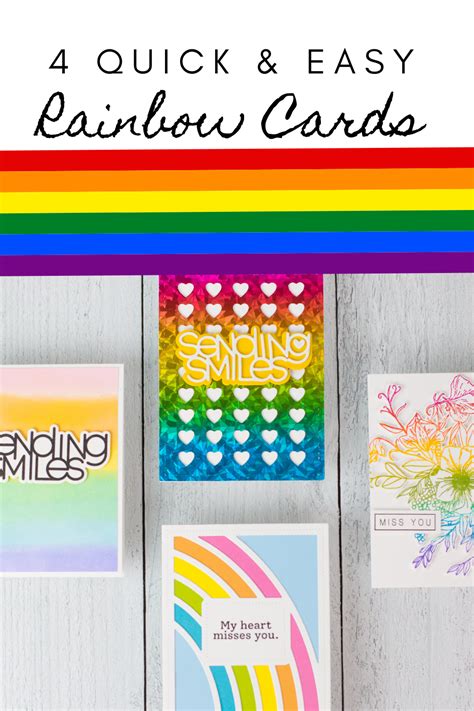 Rainbow Cards Quick And Easy DIY Crafts