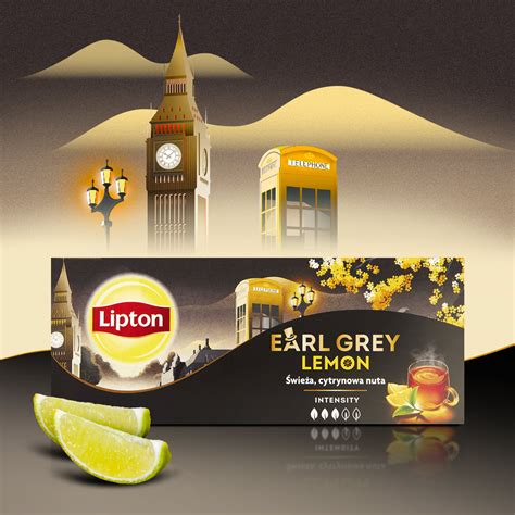 Zestaw Lipton Herbata Czarna EARL GREY I LEMON 2x25 Torebek