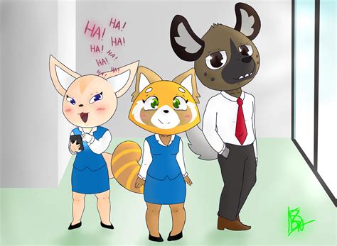 Aggretsuko Fenneko Retsuko Haida By Binariox On Deviantart