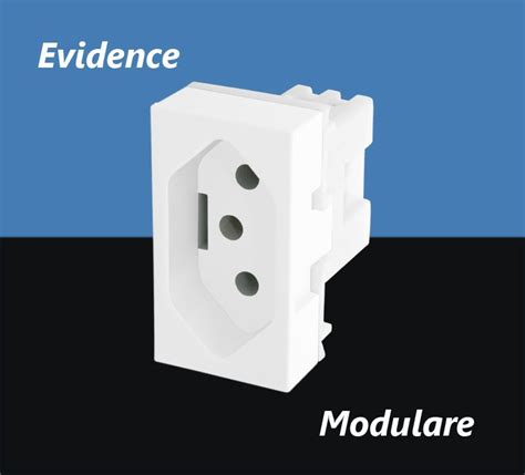 Módulo Tomada 2P T 10A 250V Modulare Evidence 1427 Fame SUPER TOOLS