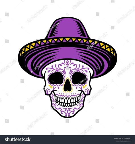 Sugar Skull Vector Art Illustration Stock Vector (Royalty Free ...