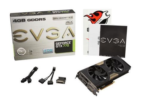 Open Box Evga Geforce Gtx 770 Ftw 4gb Dual W Evga Acx Cooler Video Card 04g P4 3776 Kr