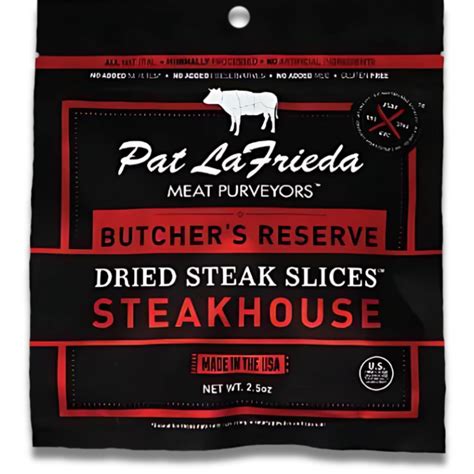 Pat Lafrieda Steak Slices Steakhouse Beef Jerky 25 Oz Jerkygent
