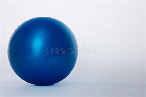 Blue Rubber Ball Isolated on White Background Stock Image - Image of ...