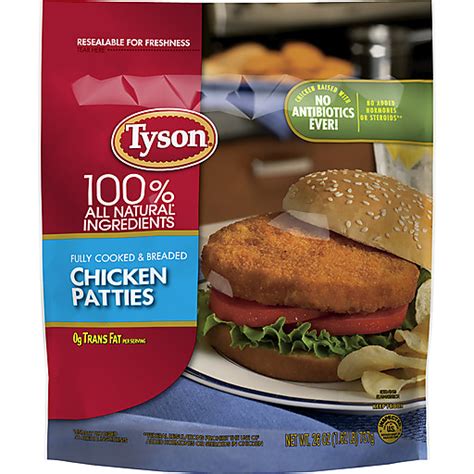 Tyson® Fully Cooked Chicken Patties, 26 oz. (Frozen) | Beef | Roth's