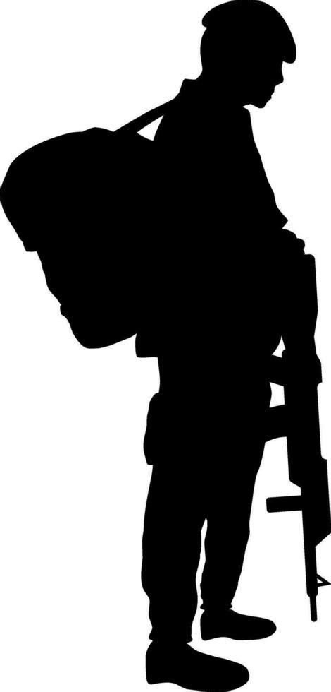 Respect silhouette vector illustration. Military respect graphic ...