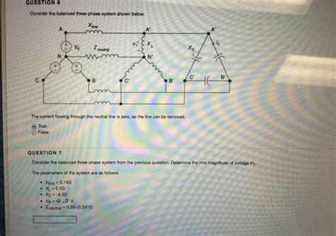 Solved Consider The Balanced Three Phase System Shown Below