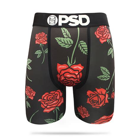 Red Roses Black 2xl Psd Underwear Touch Of Modern