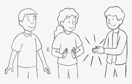 Clapping Coloring Page Coloring Home