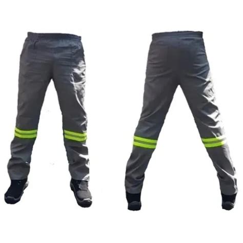 Calça de uniforme brim cores faixa refletiva BeeCost