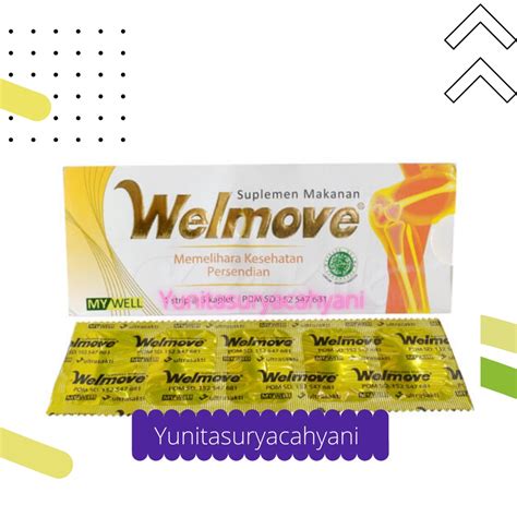 Jual Welmove Tablet Strip Isi Kaplet Suplemen Sendi Nyeri Sendi