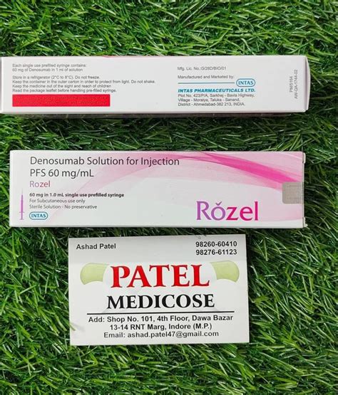 Rozel Denosumab Solution For Injection Pfs Mg Ml Packaging Type