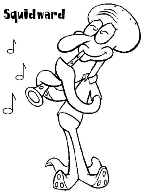 Squidward Coloring Pages Best Coloring Pages For Kids