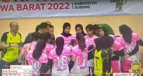 Final Porpov Ke 14 Jabar Tim Bola Voli Indoor Putri Subang Menang