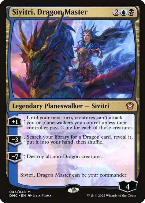 Sivitri Dragon Master • Legendary Planeswalker — Sivitri Dominaria United Commander Mtg Assist